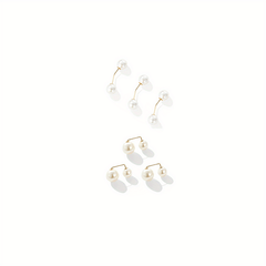 6pcs Set Faux Pearl Waist Pins Scarf Brooches for Women