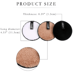 3pcs Reusable Makeup Puffs Microfiber Towels Double Sided Gentle Makeup Removal