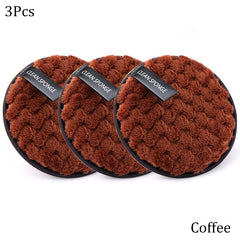3pcs Reusable Makeup Puffs Microfiber Towels Double Sided Gentle Makeup Removal