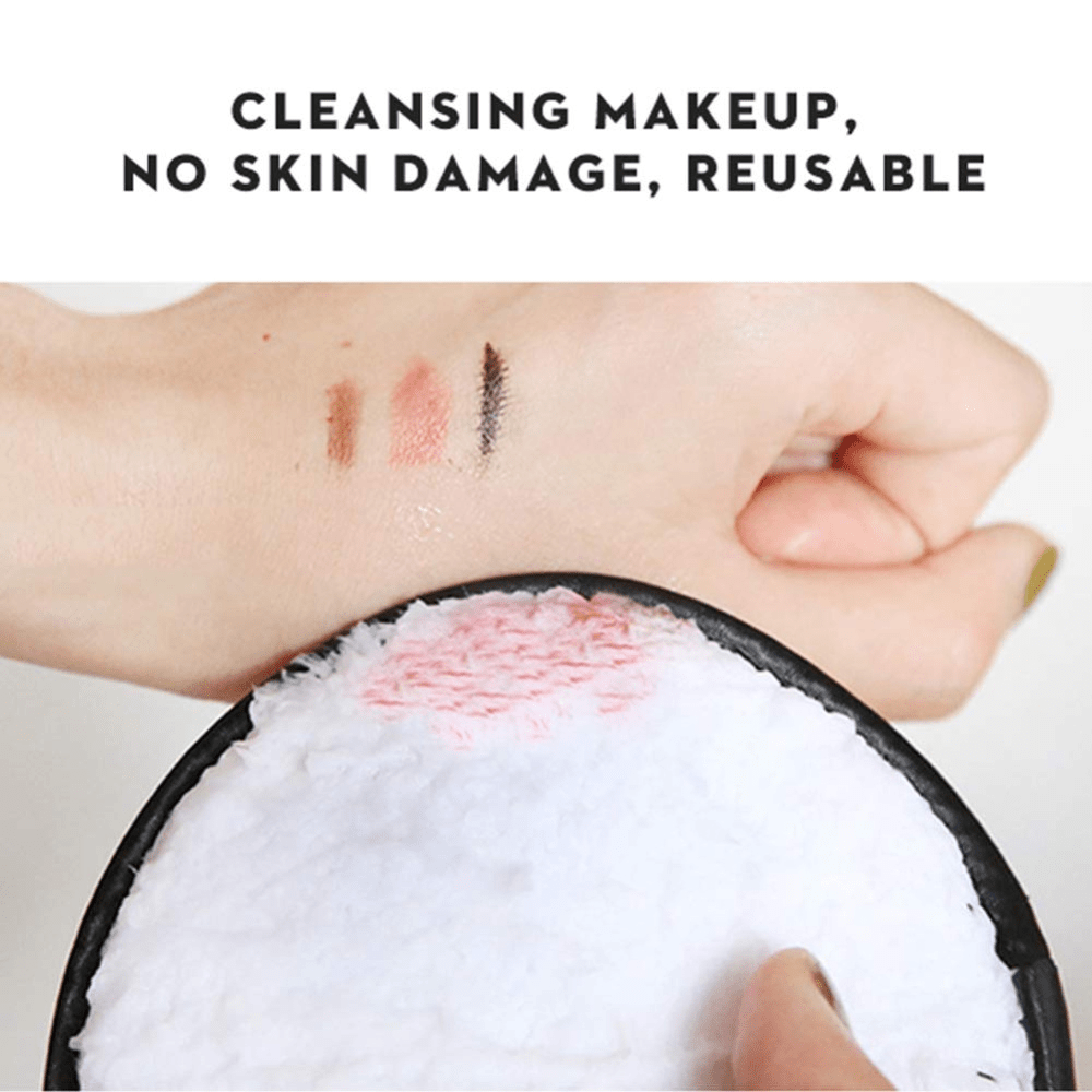 3pcs Reusable Makeup Puffs Microfiber Towels Double Sided Gentle Makeup Removal