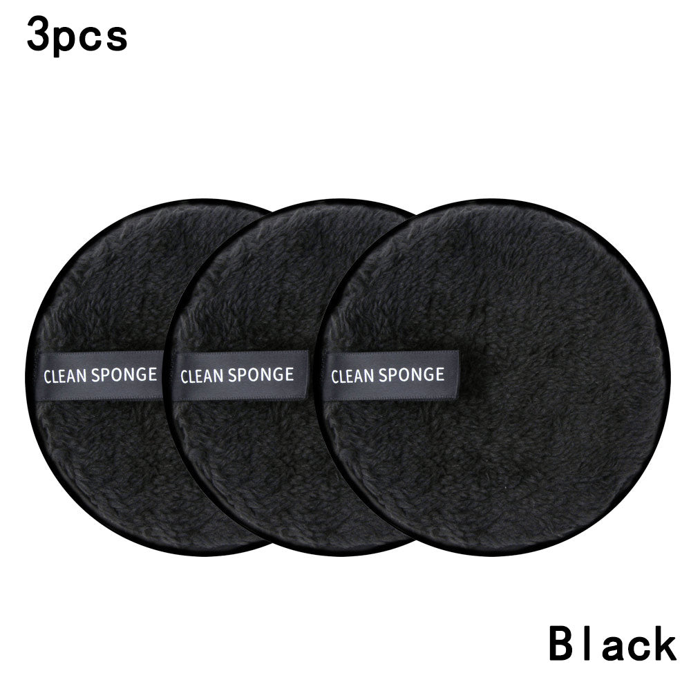 3pcs Reusable Makeup Puffs Microfiber Towels Double Sided Gentle Makeup Removal