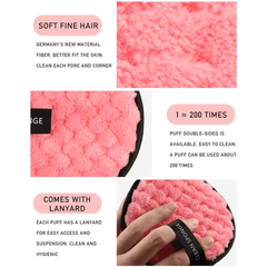 3pcs Reusable Makeup Puffs Microfiber Towels Double Sided Gentle Makeup Removal