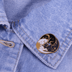 Cat Brooch Set - Sun Moon Stars Cats