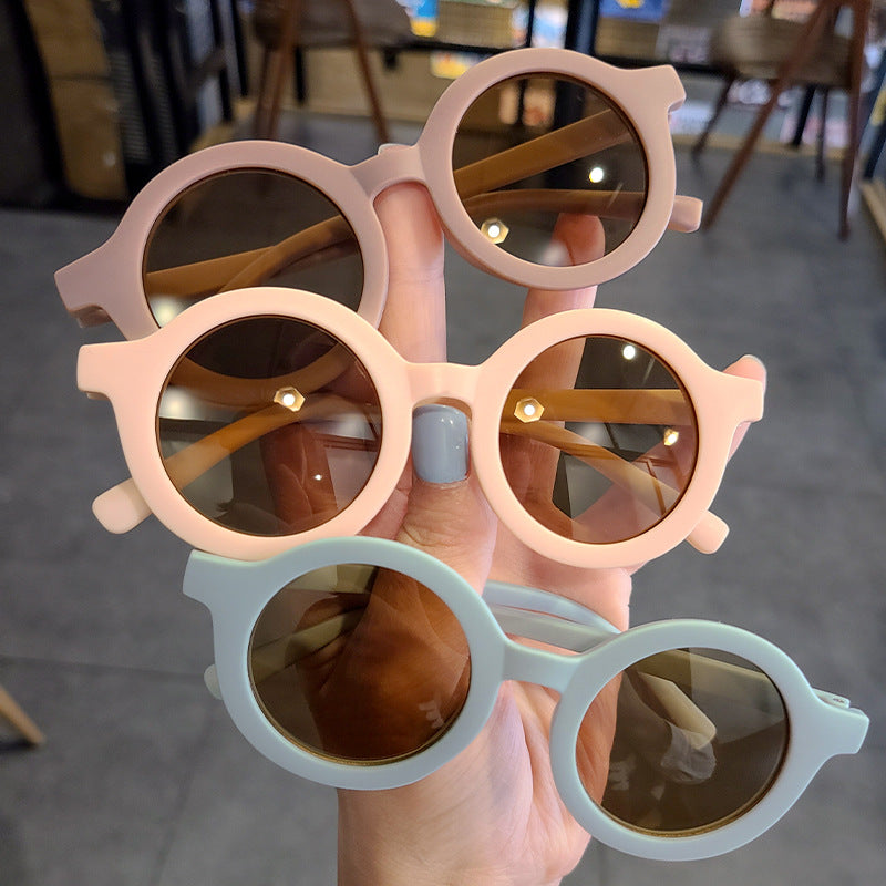 Boys Round Frame Sunglasses for Outdoor Activities