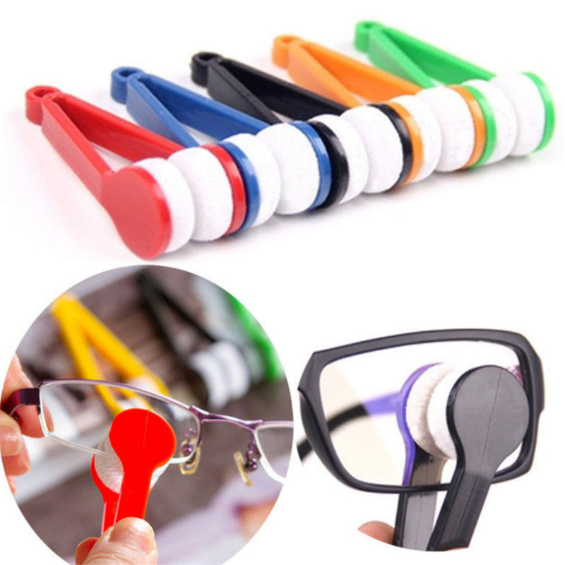 5pcs Eyeglass Cleaner Soft Brush Carrying Glasses Cleaning Brush Microfiber