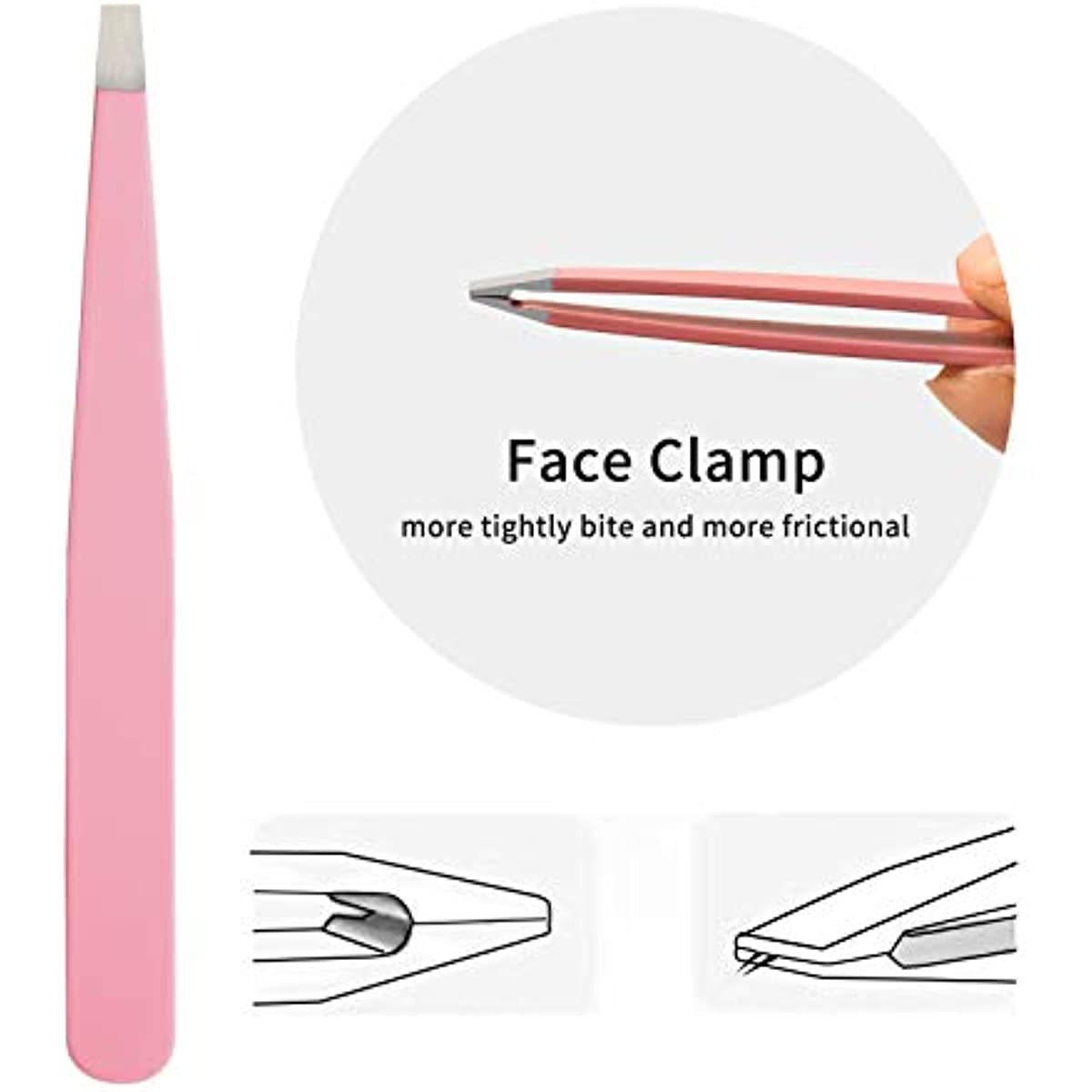 4pc Stainless Steel Tweezers Set for Precision Hair Removal