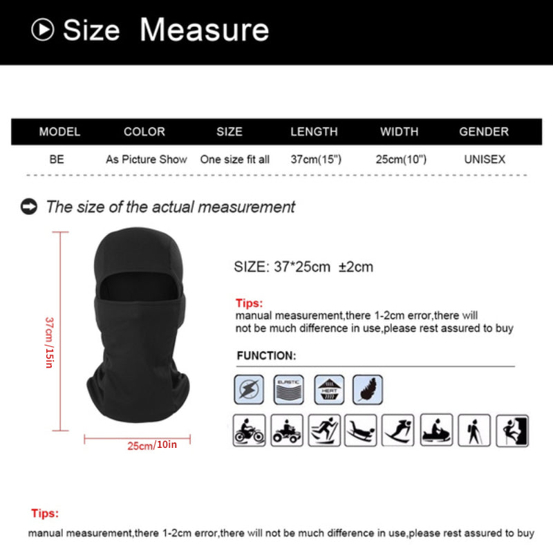 Summer UV Protection Balaclava Face Mask for Men and Women