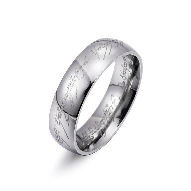 Couple Stainless Steel Magic Ring King Ring Titanium American Finger Ring