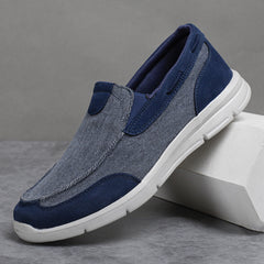 Men's Canvas Loafer Shoes Breathable Lightweight Slip On Casual Shoes