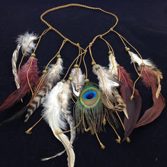 Bohemia Style Feather Headband Adjustable Decorative Headwear