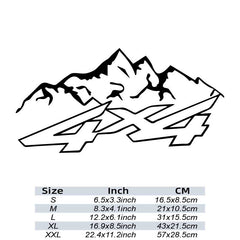 4X4 Mountain Offroad Car Stickers Bumper Waterproof Decal Auto Accessories