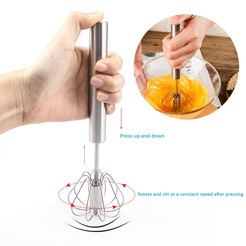 Stainless Steel Semi Automatic Rotary Whisk