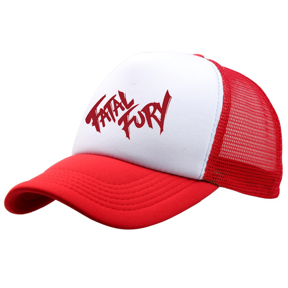 Game Anime Cartoon Baseball Cap Hip Hop Y2K Mesh Trucker Hat