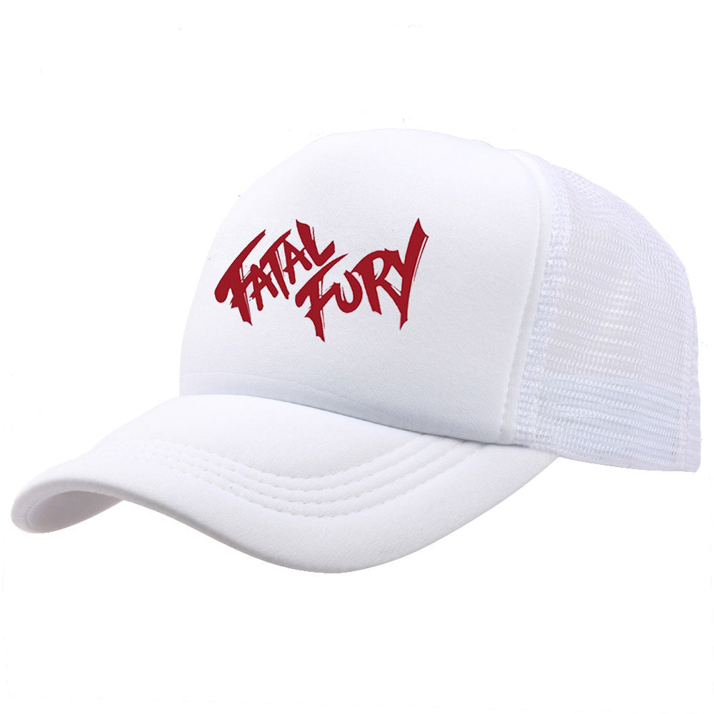 Game Anime Cartoon Baseball Cap Hip Hop Y2K Mesh Trucker Hat