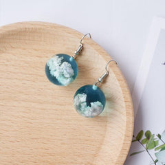 Glass Ball Earrings For Women's Unique Style