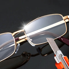 Square Full Frame Reading Glasses Anti Scratch Eyewear