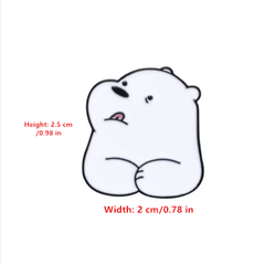 Cute Greedy Bear Cartoon Brooch Pin