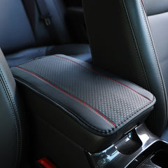 Universal Armrest Box Mat Fiber Leather Embossed Double line Anti skid