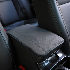 Universal Armrest Box Mat Fiber Leather Embossed Double line Anti skid
