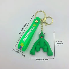 Rainbow Friends Keychain Anime Character Figure Key Holder for Women Girls