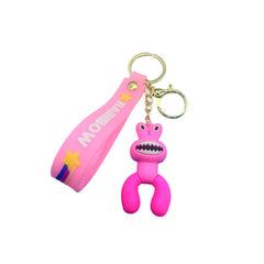 Rainbow Friends Keychain Anime Character Figure Key Holder for Women Girls