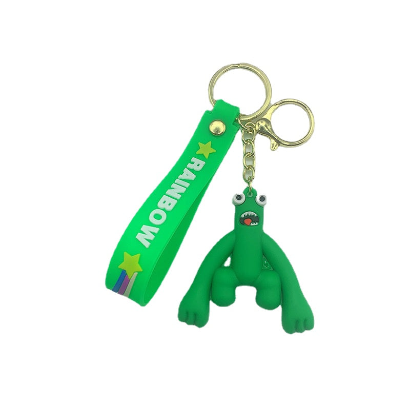 Rainbow Friends Keychain Anime Character Figure Key Holder for Women Girls