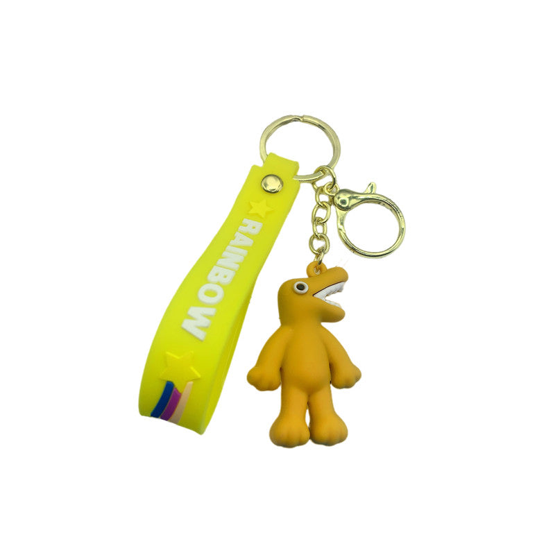 Rainbow Friends Keychain Anime Character Figure Key Holder for Women Girls