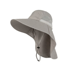 UPF50 Sun Protection Wide Brim Hat with Neck Flap for Men and Women