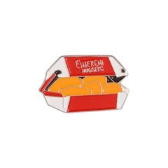 Fried Chicken Hamburger Chips Alloy Brooch
