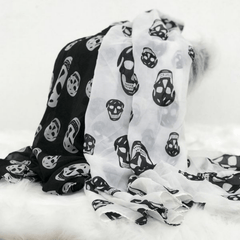 Skull Shape Pattern Scarves Long Shawl