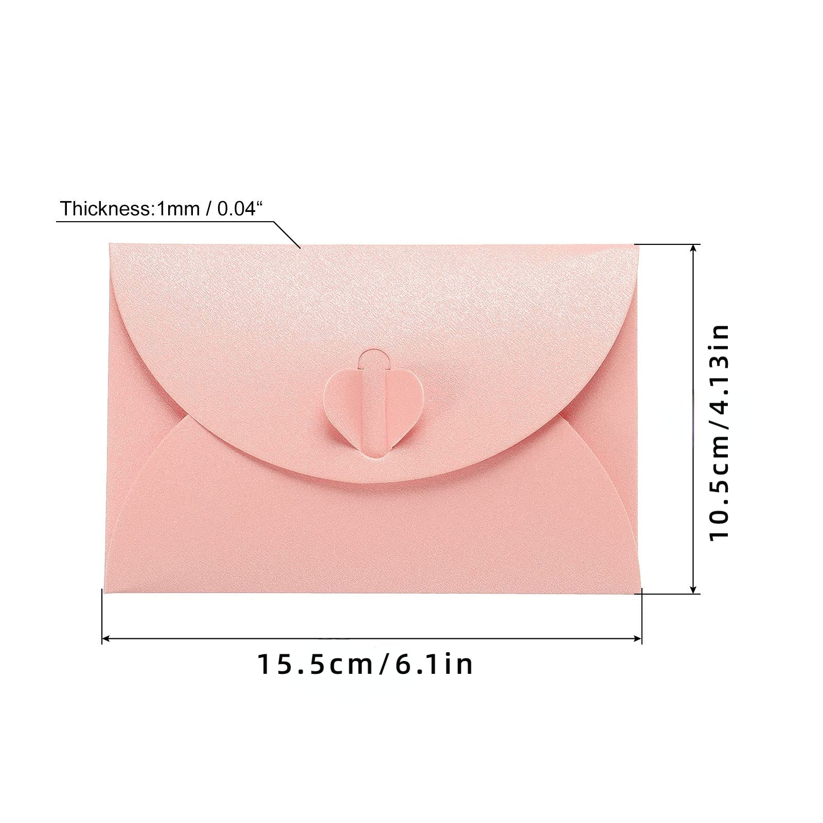 10PCS Small Greeting Card Envelopes Bronzing Love Pearl Paper Mini Envelope