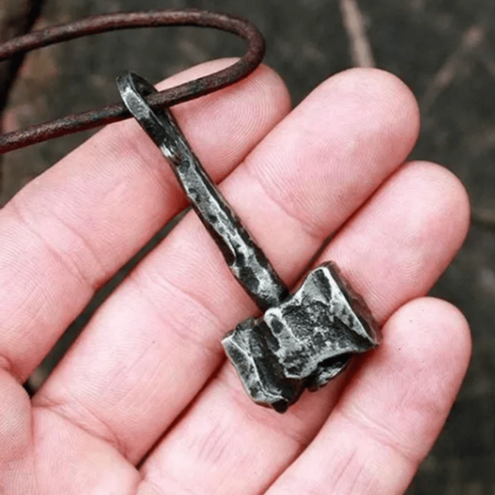 Vintage Nordic Viking Pendant Necklace Leather Necklace For Legendary Viking Amu