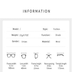 Square Driving Sunglasses For Men Women UV400 Mirrored Sun Shades