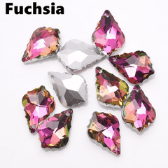 16MM Maple Leaf Crystal Glass Pendant Clothing Jewelry Shoe Buckle