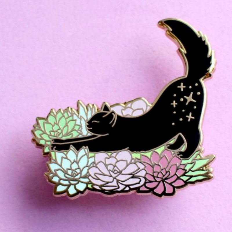 Colorful Cat Brooch Pin