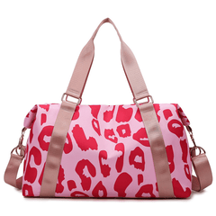 Leopard Pattern Luggage Bag Zipper Storage Bag Large Capacity Sports Bag