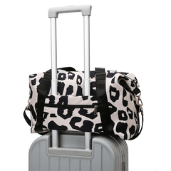 Leopard Pattern Luggage Bag Zipper Storage Bag Large Capacity Sports Bag