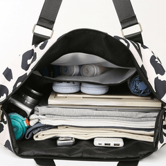Leopard Pattern Luggage Bag Zipper Storage Bag Large Capacity Sports Bag