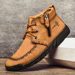 Men's Zipper Ankle Boots Casual Hiking Shoes