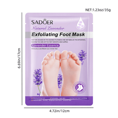 Lavender Goat Milk Foot Peel Mask for Cracked Heels 1 Pack