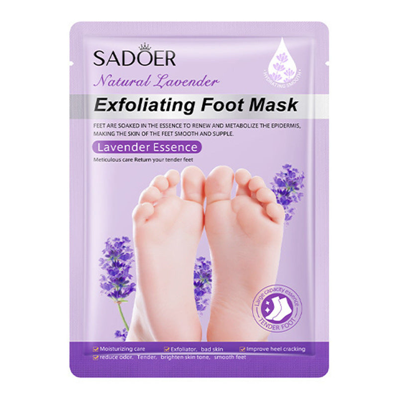 Lavender Goat Milk Foot Peel Mask for Cracked Heels 1 Pack