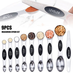 9Pc Magnetic Measuring Spoons Set for Kitchen Baking/Cooking