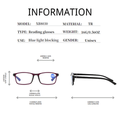 Stylish Plastic Reading Glasses for Men & Women