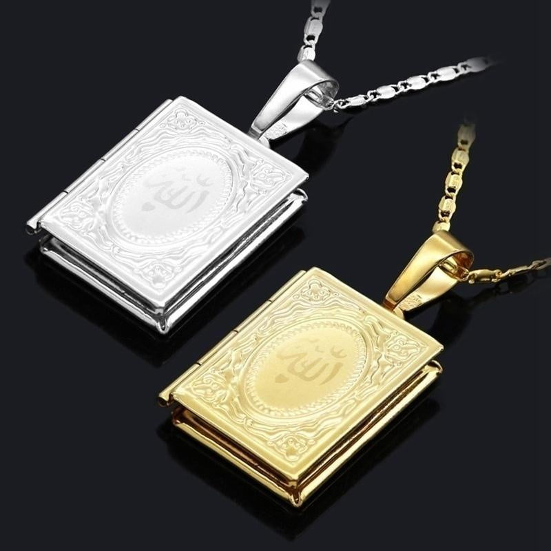 Men's Photo Box Pendant Necklace Casual Jewelry Plated