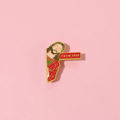 Cartoon Character Head Men's Brooch