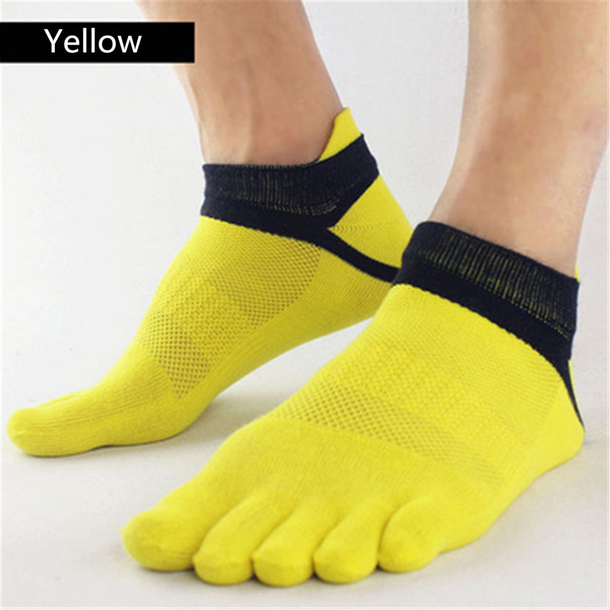 Men's 5 Finger Cotton Sports Socks Compression for Outdoor Activities
