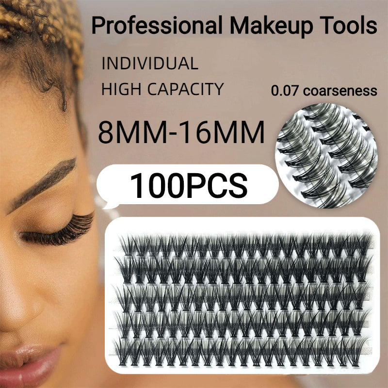 100 pcs Fluffy Thick Curly 3D Comic Style Eyelashes