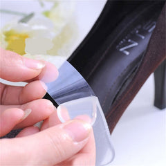 1pair Gel Silicone Heel Grip Liner Shoe Insole Pad Insert Foot Care Protector