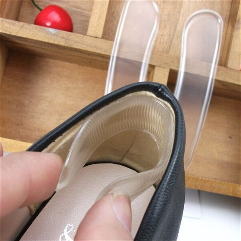 1pair Gel Silicone Heel Grip Liner Shoe Insole Pad Insert Foot Care Protector