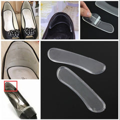 1pair Gel Silicone Heel Grip Liner Shoe Insole Pad Insert Foot Care Protector
